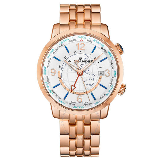 Alexander, 2 Quartz Silver Dial Men's Watch
