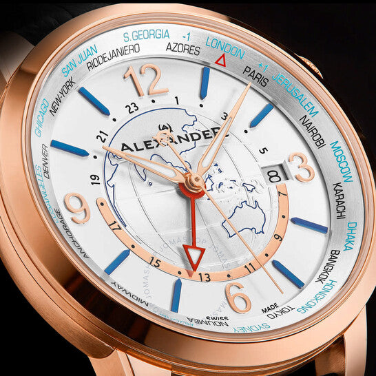 Alexander, 2 Quartz Silver Dial Men's Watch
