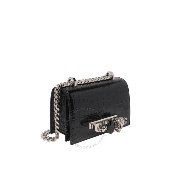 Alexander Mcqueen, Black Mini Jewelled Satchel Bag