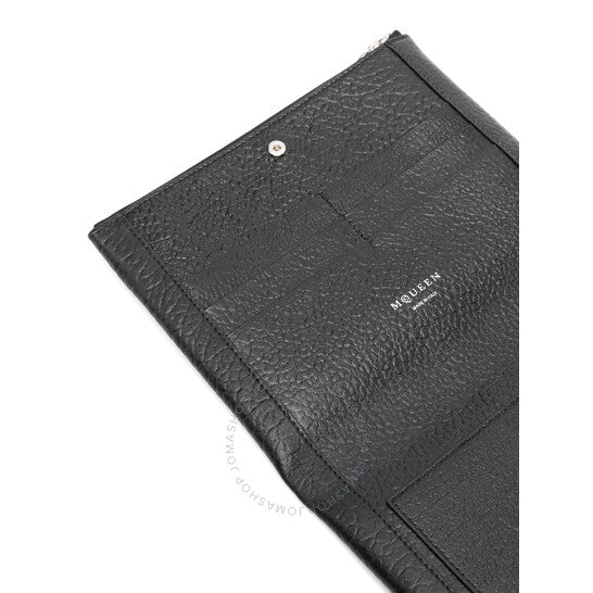 Alexander Mcqueen, Black / Silver Ladies Cross Bar Clutch