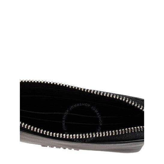 Alexander Mcqueen, Black / Silver Ladies Leather Sling Card Holder