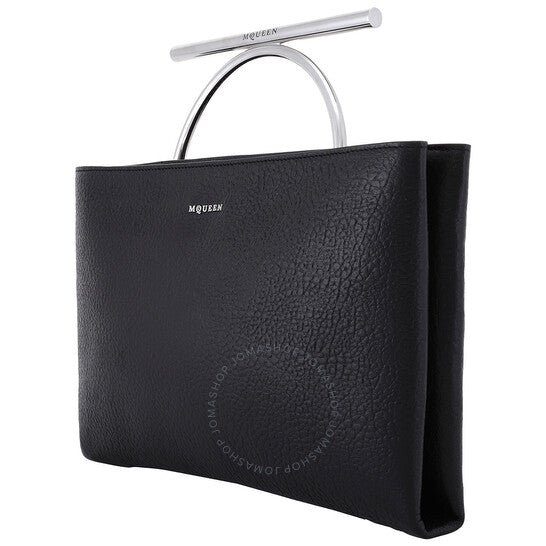 Alexander Mcqueen, Black/Silver Ladies T-bar Clutch