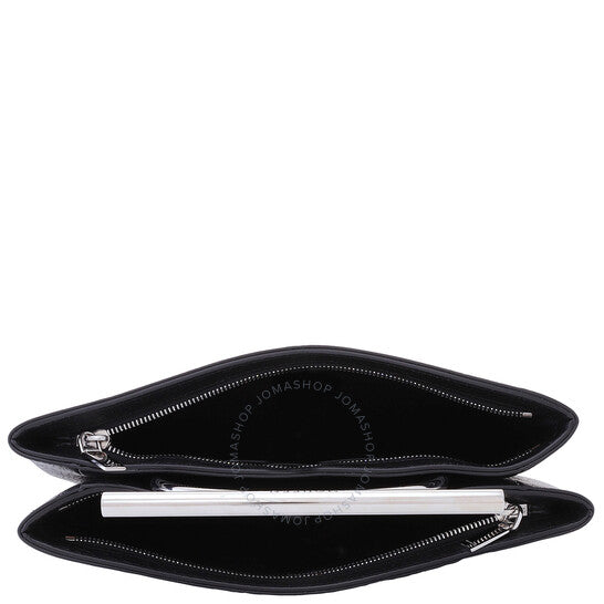 Alexander Mcqueen, Black/Silver Ladies T-bar Clutch