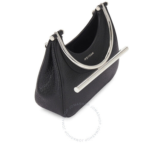 Alexander Mcqueen, Ladies Black / Silver Mini T-Bar Bag