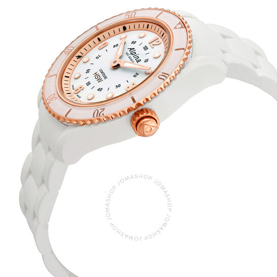 Alpina, Alarm Quartz White Dial Ladies Smart Watch