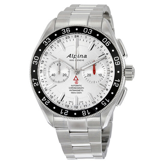 Alpina, Alpiner 4 Chronograph Silver Sunray Dial Men's Watch