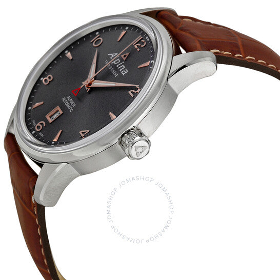 Alpina, Alpiner Automatic Grey Dial Brown Leather Men's Watch