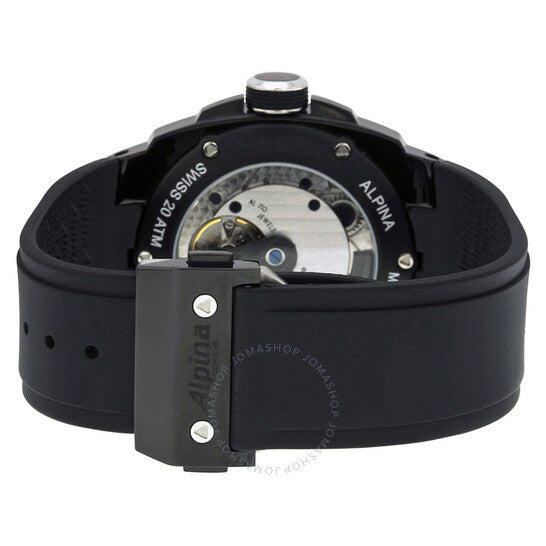 Alpina, Automatic Black Dial Black Rubber Men's Watch 950LBB4FBAE6