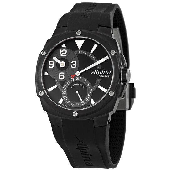 Alpina, Automatic Black Dial Black Rubber Men's Watch