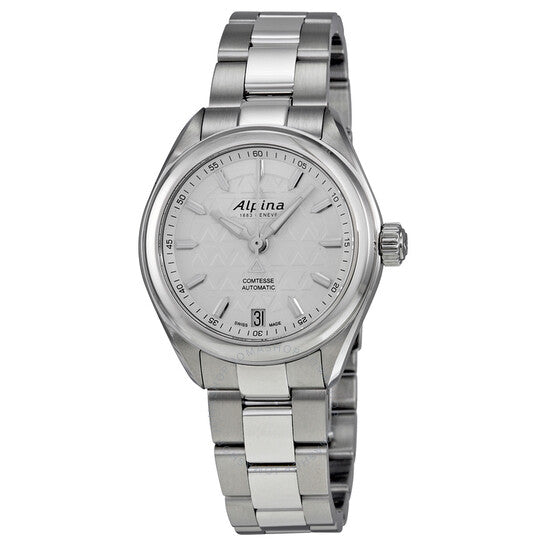 Alpina, Comtesse Automatic Guilloche Dial Stainless Steel Ladies Watch