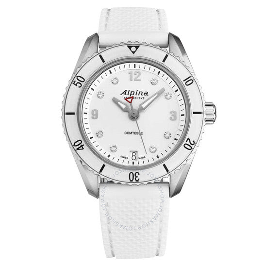Alpina, Comtesse Quartz Diamond Silver Dial Ladies Watch