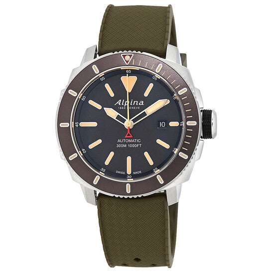 Alpina, Seastrong Diver Automatic Green Rubber Men's Watch