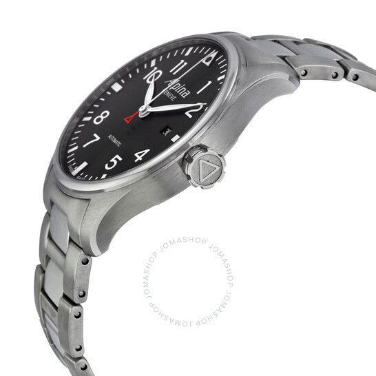 Alpina, Startimer Pilot Automatic Black Dial Steel Men's Watch