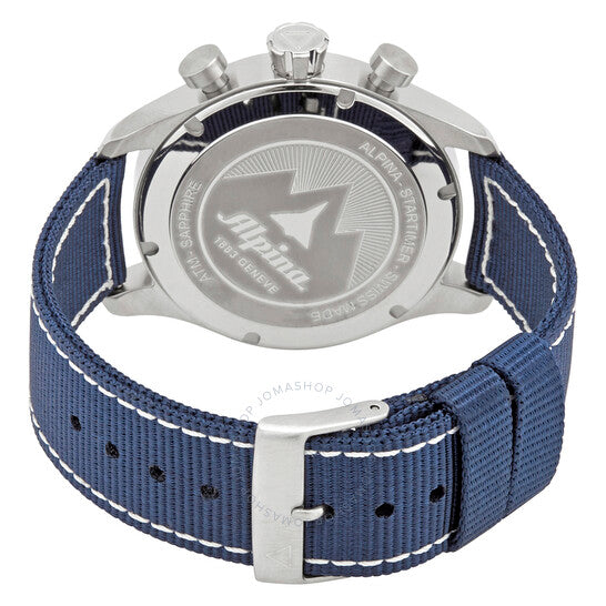 Alpina, Startimer Pilot Chronograph Navy Blue Sunray Dial Men's Watch