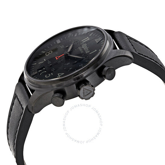 Alpina, Startimer Pilot Chronograph Black Dial Men's Watch