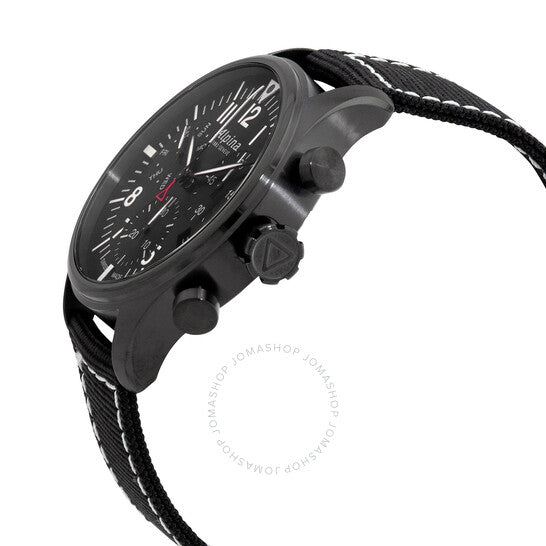 Alpina, Startimer Pilot Chronograph Quartz Black Dial Men's Watch