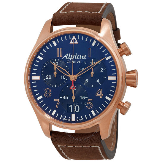 Alpina, Startimer Pilot Chronograph Quartz Blue Dial Men's Watch