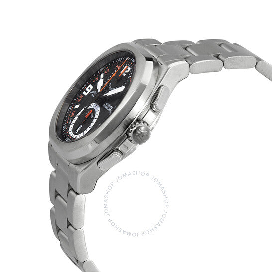 ساعة أرماند نيكوليت JH9 كرونوغراف أوتوماتيكية للرجال بمينا أسود