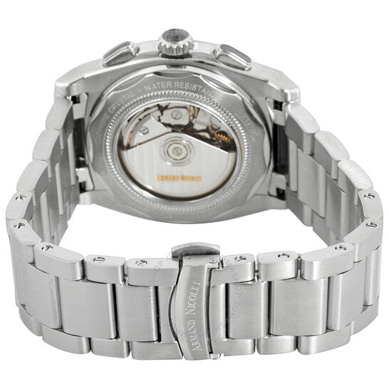 ساعة أرماند نيكوليت JH9 كرونوغراف أوتوماتيكية للرجال بمينا أسود