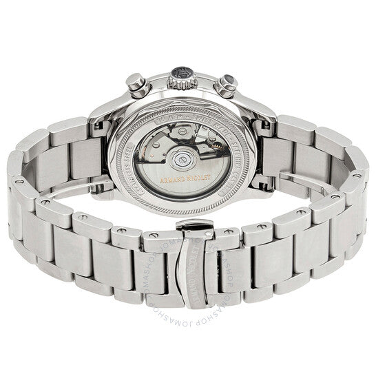 ساعة أرماند نيكوليت، كرونوغراف أوتوماتيكية MHA للرجال بمينا فضي