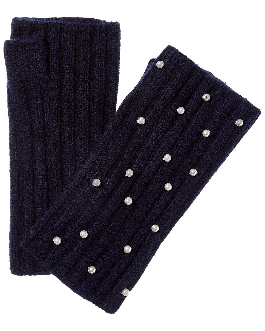 sofiacashmere 2x2 rib fingerless cashmere glove