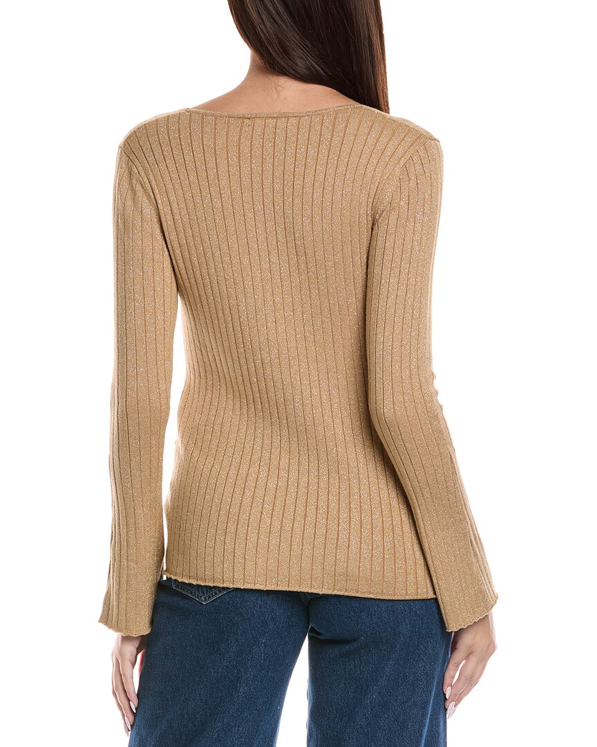 metallic rib cardigan