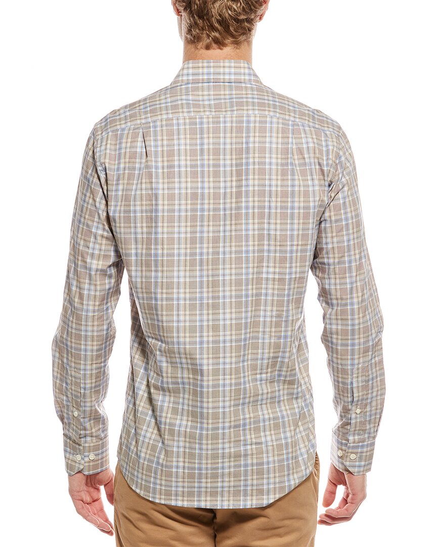 canclini fine poplin plaid shirt