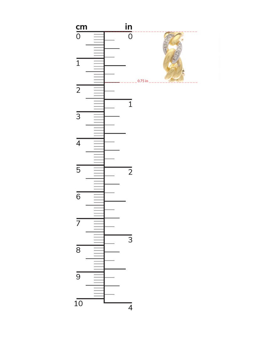 18k over silver 0.16 ct. tw. diamond hoops
