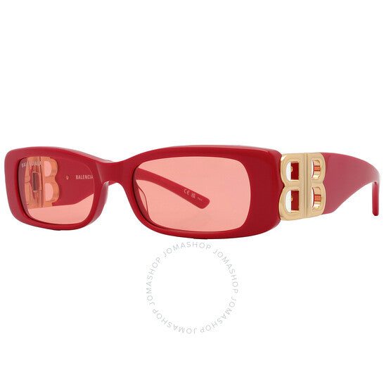 بالنسياغا، نظارة شمسية نسائية مستطيلة حمراء
