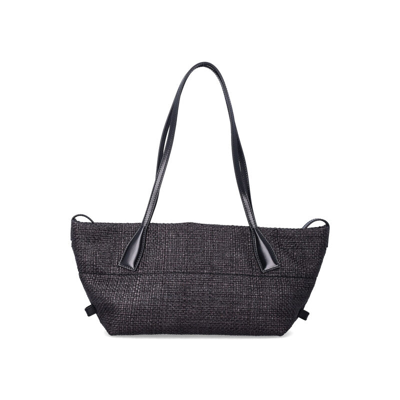 Small Track Tote Bag In Raffia