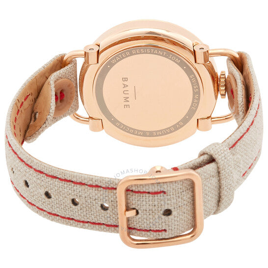 بوم إي ميرسييه، ساعة بوم 10602 كوارتز بمينا بيضاء للسيدات