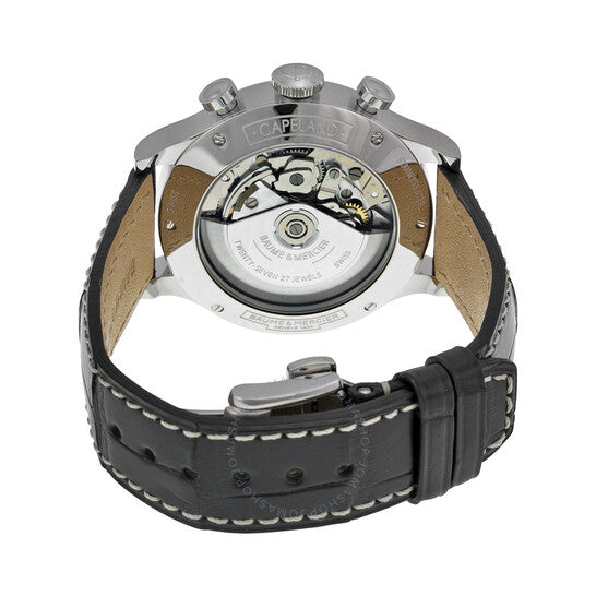 Baume Et Mercier, Capeland Chronograph Black Dial Black Leather Men's Watch