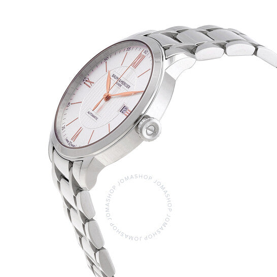 ساعة بوم إي ميرسييه كلاسيما أوتوماتيكية للرجال بمينا أبيض