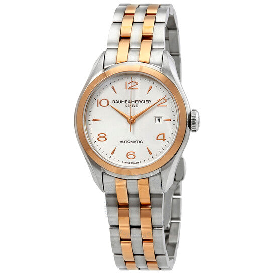 Baume Et Mercier, Clifton Two Tone Automatic Silver Dial Ladies Watch