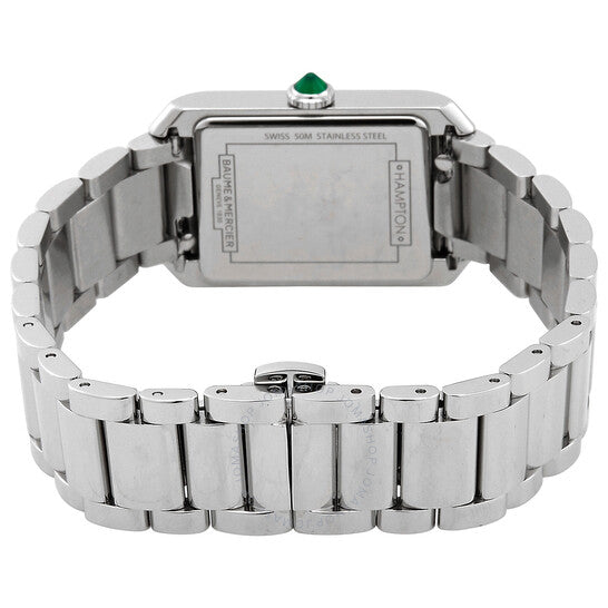 ساعة بوم إي ميرسييه هامبتون كوارتز دايموند فضية للنساء