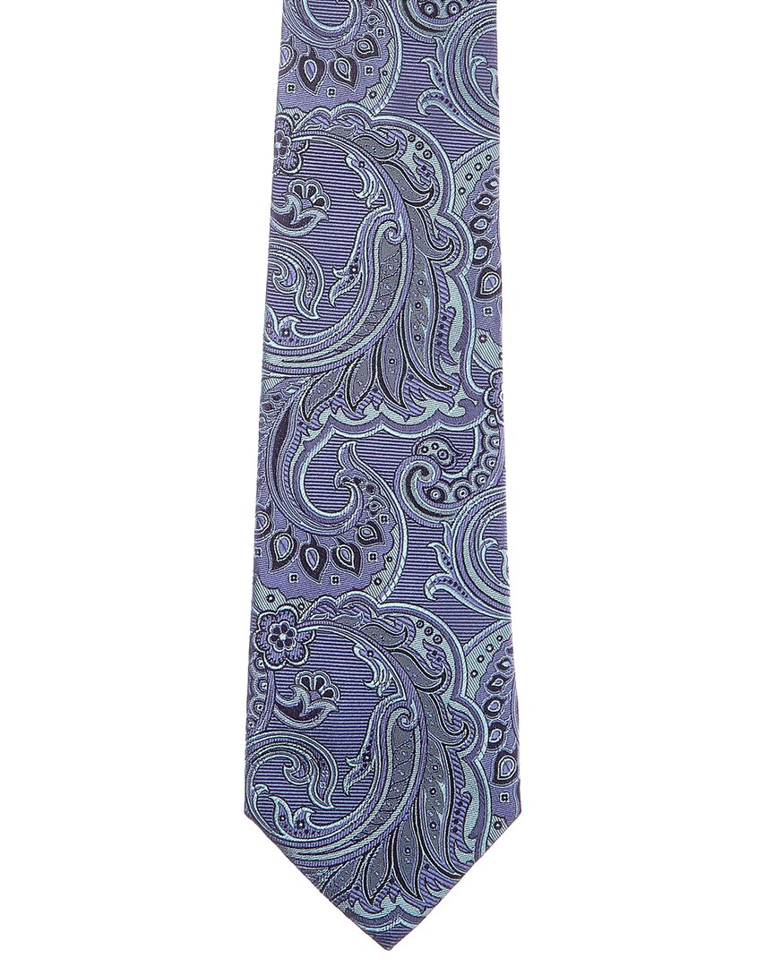 blue paisley silk tie