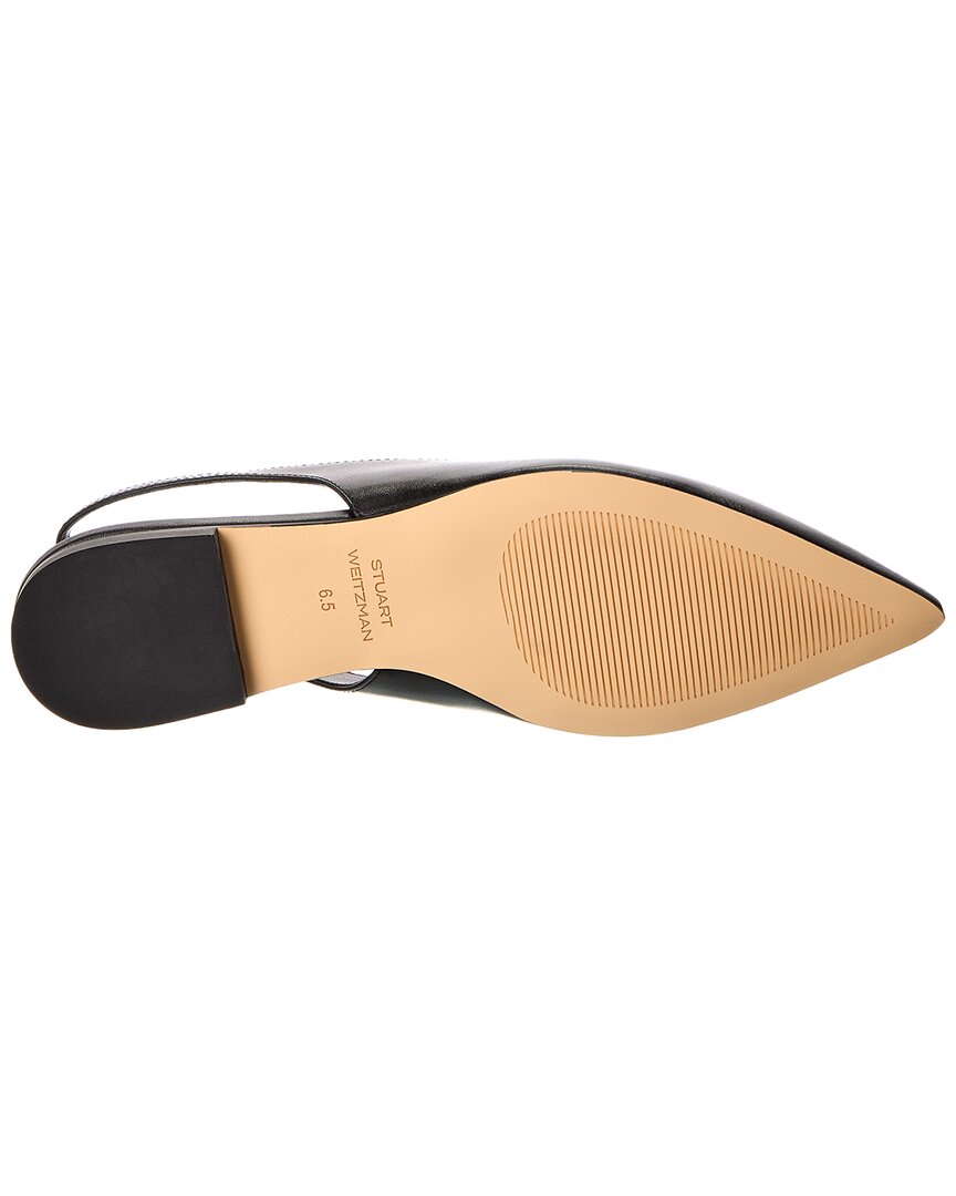 pearl leather slingback flat