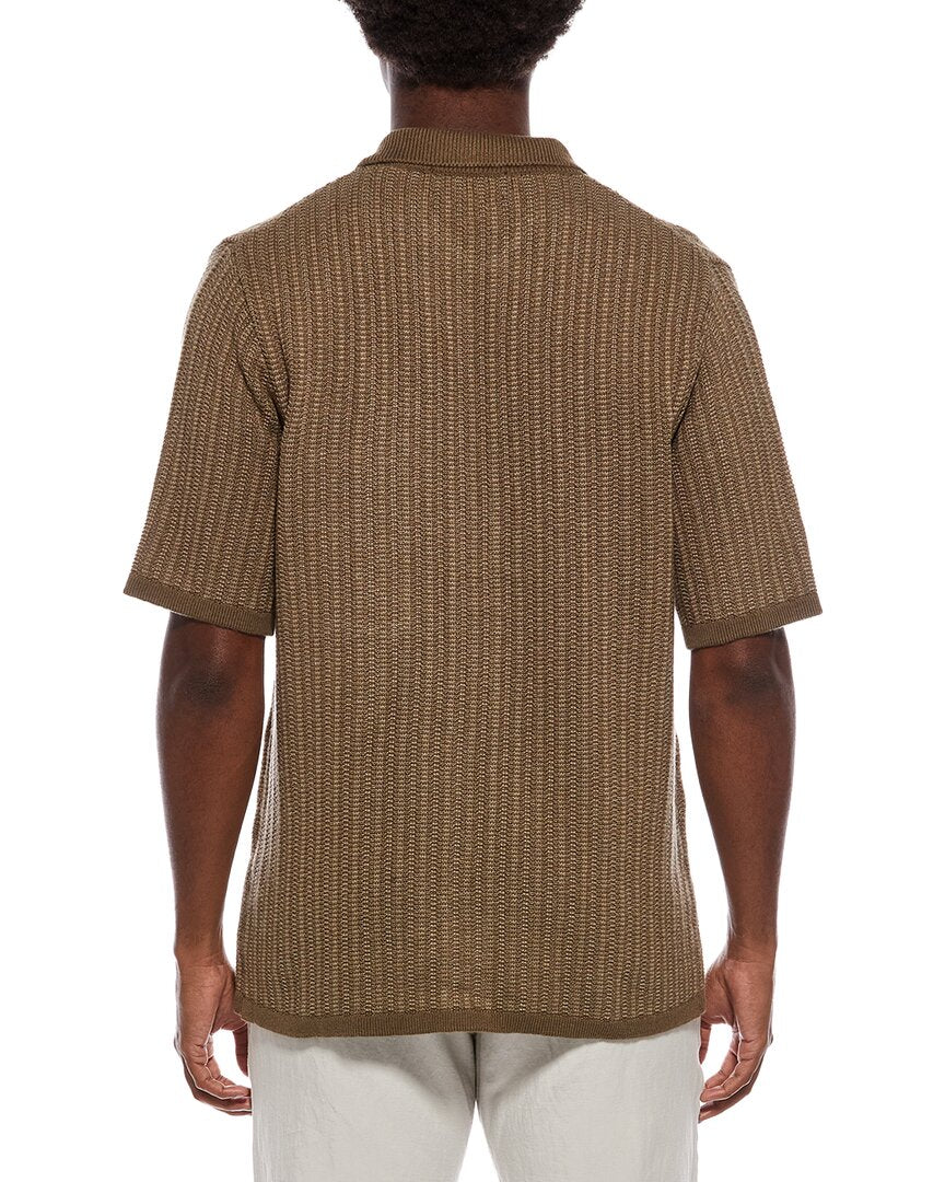 knit wool-blend shirt