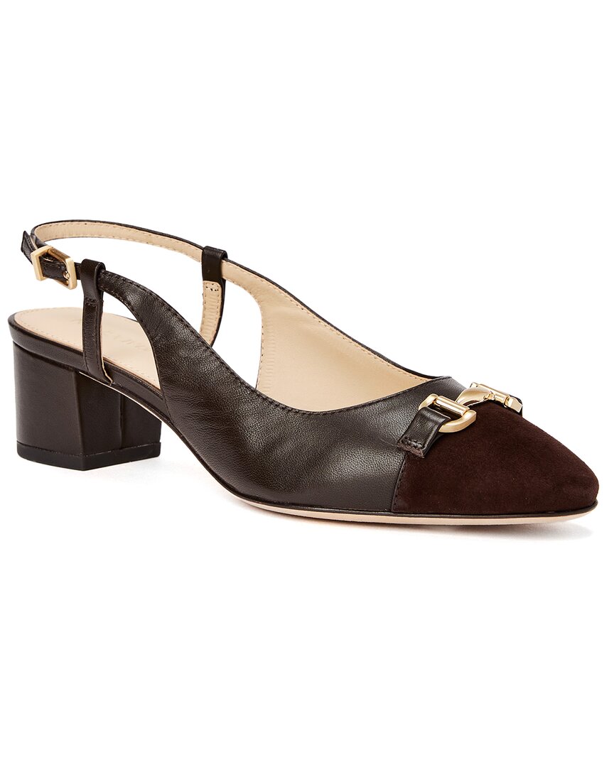 agyness leather & suede pump