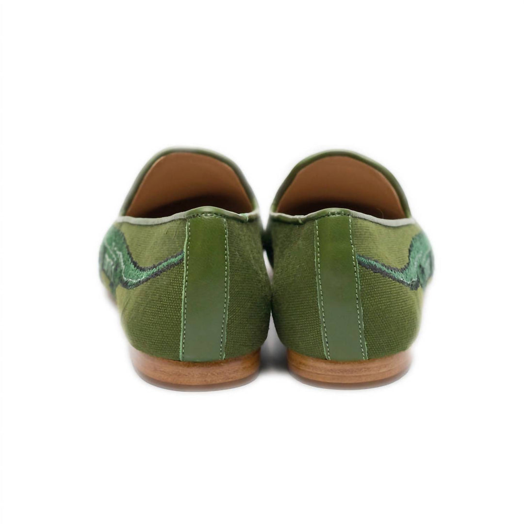 women's caiman slipper in olive