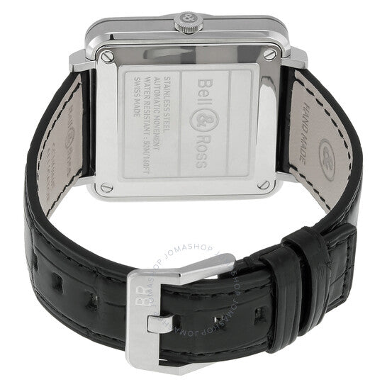 Bell And Ross, Aviation Automatic Black Dial Black Leather Men's Watch