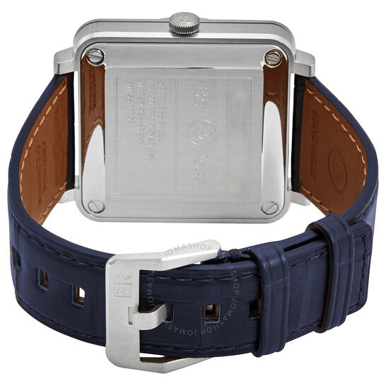 ساعة بيل آند روس الأوتوماتيكية للرجال ذات الميناء الأزرق