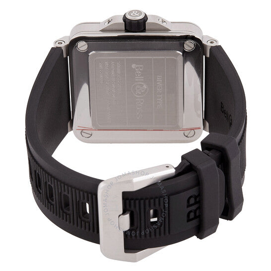 ساعة بيل آند روس BR-03 دايفر أوتوماتيكية للرجال بمينا أبيض