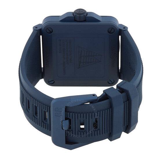 ساعة بيل آند روس إنسترومنتس أوتوماتيكية للرجال بمينا أزرق