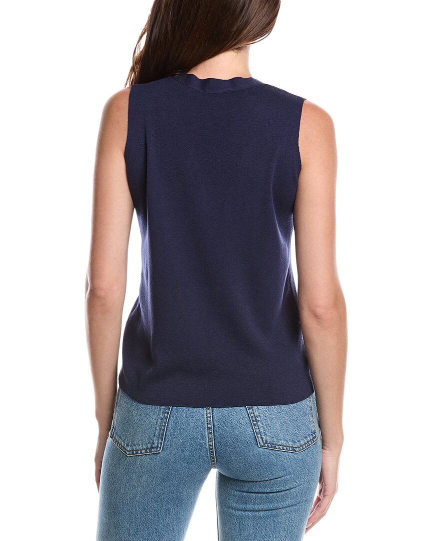v-neck silk & cashmere-blend vest