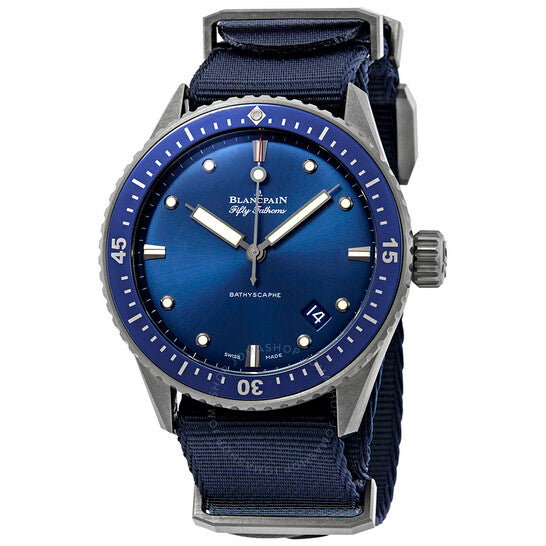 Blancpain, Fifty Fathoms Bathyscaphe Automatic Blue Dial Men's Watch