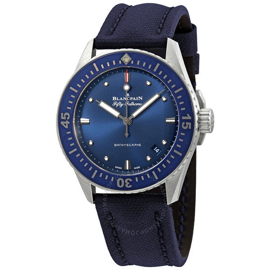 Blancpain, Fifty Fathoms Bathyscaphe Automatic Blue Dial Men's Watch
