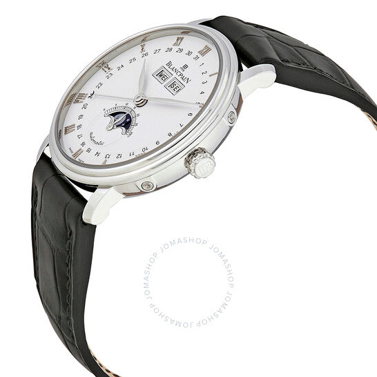 ساعة بلانكبان كوانتيم كومبليت أوتوماتيكية للرجال بمينا أبيض