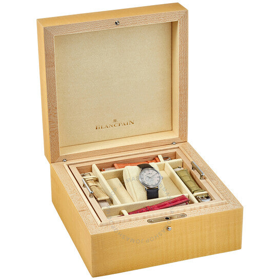 ساعة بلانكبان فيليريت أوتوماتيكية للسيدات بمينا فضي