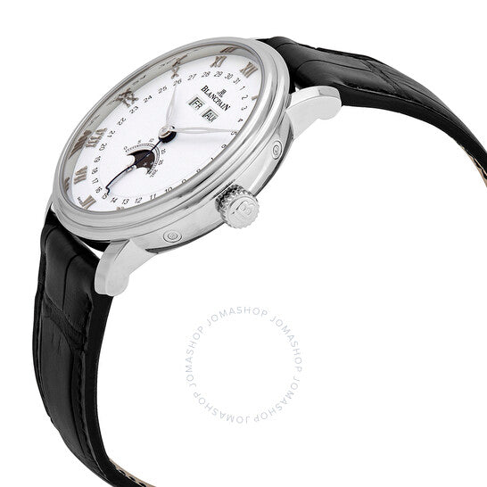 ساعة بلانكبان فيليريت ألترا بلايت أوتوماتيكية للرجال بمينا أبيض